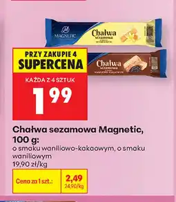 Biedronka Chałwa sezamowa o smaku waniliowym Magnetic oferta