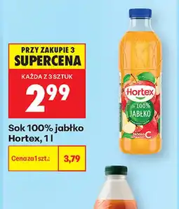 Biedronka Sok jabłko Hortex 100% oferta