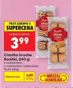 Biedronka Ciastka kruche z nadzieniem i czekoladą Bonitki oferta