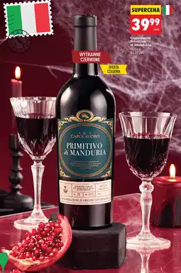 Biedronka Capolavoro Primitivo di Manduria Wino czerwone wytrawne oferta
