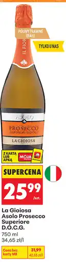 Biedronka Wino musujące La Gioiosa Asolo Prosecco Superiore D.O.C.G oferta