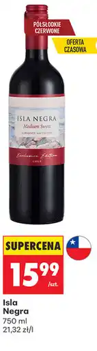 Biedronka Wino półsłodkie czerwone Isla Negra oferta