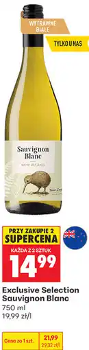 Biedronka Wino wytrawne białe Exclusive Selection Sauvignon Blanc oferta