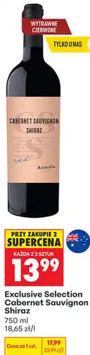 Biedronka Wino wytrawne czerwone Exclusive Selection Cabernet Sauvignon Shiraz oferta