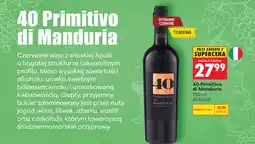 Biedronka Wino wytrawne czerwone 40 Primitivo di Manduria oferta