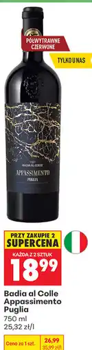 Biedronka Wino półwytrawne czerwone Badia al Colle Appassimento Puglia oferta