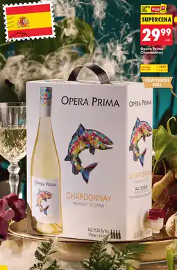 Biedronka Wino białe półwytrawne Opera Prima Chardonnay oferta