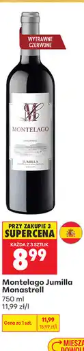 Biedronka Wino wytrawne czerwone Montelago Jumilla Monastrell oferta