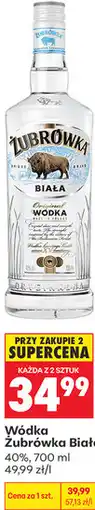 Biedronka Wódka Żubrówka Biała oferta