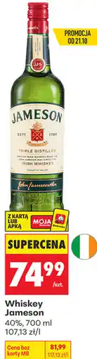 Biedronka Whiskey Jameson 40% oferta