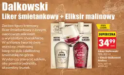 Biedronka Likier Dalkowski 15%, 350 ml + Eliksir Dalkowski Malina 10%, 350 ml oferta