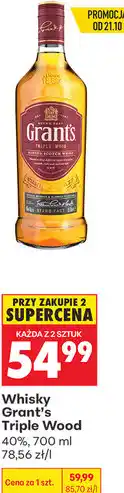 Biedronka Whisky Grant's Triple Wood oferta