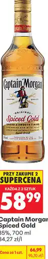 Biedronka Rum Captain Morgan Spiced Gold 35% oferta