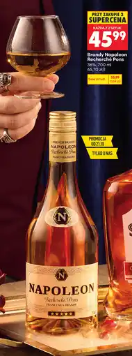 Biedronka Brandy Napoleon Recherché Pons 36% oferta