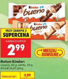 Biedronka Baton Kinder Bueno, 39 g - 43 g oferta