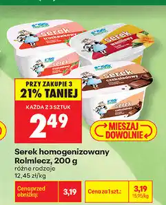 Biedronka Serek homogenizowany Rolmlecz oferta