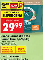 Biedronka Sucha karma dla kota Purina One, 1,4/1 oferta