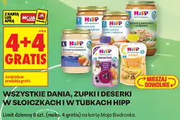 Biedronka Dania, zupki i deserki w słoiczkach i w tubkach HiPP oferta