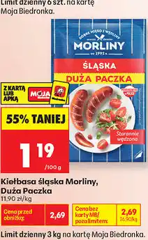 Biedronka Kiełbasa śląska Morliny, Duża Paczka oferta