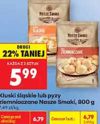 Biedronka Kluski śląskie lub pyzy ziemniaczane Nasze Smaki oferta