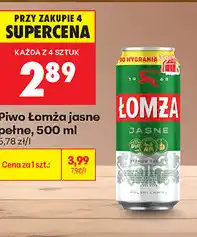 Biedronka Piwo Łomża jasne pełne oferta