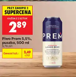 Biedronka Piwo Prem 5,5%, puszka oferta