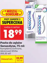 Biedronka Pasta do zębów Sensodyne, 75 ml: Kompletna Ochrona, Advanced White oferta