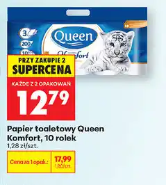 Biedronka Papier toaletowy Queen Komfort, 10 rolek oferta