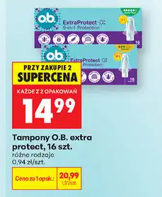 Biedronka Tampony O.B. extra protect, 16 szt oferta