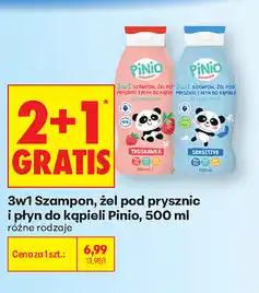Biedronka 3w1 Szampon, żel pod prysznic i płyn do kąpieli Pinio oferta