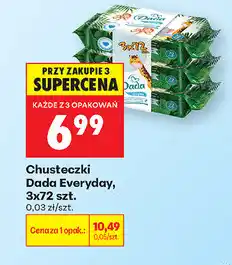 Biedronka Chusteczki Dada Everyday, 3x72 szt oferta