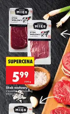 Biedronka Stek wołowy z łopatki lub z krzyżowej Kraina Mięs oferta