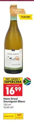 Biedronka Wino białe Hans Greyl Sauvignon Blanc oferta