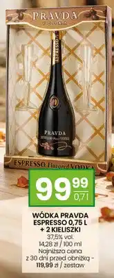 Twój Market Wódka Pravda Espresso 0,75 l + 2 kieliszki oferta