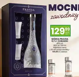 Twój Market Zestaw wódka Pravda 0,7 l + 2 kieliszki oferta