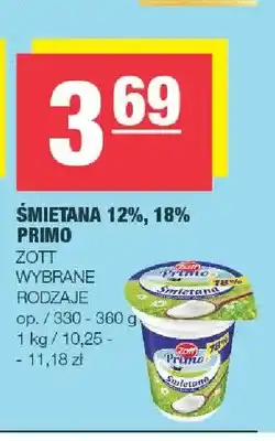 Spar Śmietana Primo Zott 12% oferta