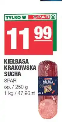 Spar Kiełbasa krakowska sucha SPAR oferta