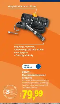 Lidl Klucz dynamometryczny do roweru Crivit oferta