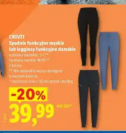 Lidl Legginsy funkcyjne damskie Crivit oferta