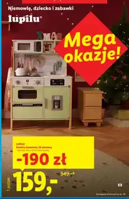 Lidl Kuchnia drewniana 24 elementy Lupilu oferta