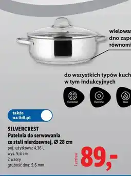 Lidl Patelnia do serwowania ze stali nierdzewnej Ø28 cm Silvercrest oferta