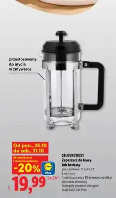 Lidl Zaparzacz do kawy lub herbaty 1 l Silvercrest oferta