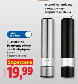 Lidl Elektryczny młynek do soli lub pieprzu Silvercrest oferta