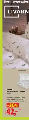 Lidl Pościel flanelowa z bawełną Livarno 140x200 cm oferta