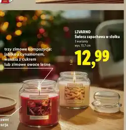 Lidl Świeca zapachowa w słoiku jabłko z cynamonem Livarno oferta