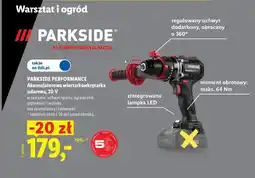 Lidl Akumulatorowa wiertarkowkrętarka udarowa Parkside Performance oferta