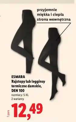 Lidl Rajstopy termiczne damskie DEN 100 Esmara oferta