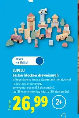 Lidl Zestaw klocków drewnianych ocean Lupilu oferta