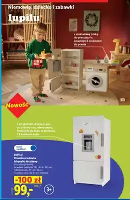 Lidl Drewniana lodówka do zabawy Lupilu oferta