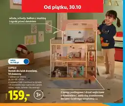 Lidl Domek dla lalek drewniany 54 elementy Lupilu oferta